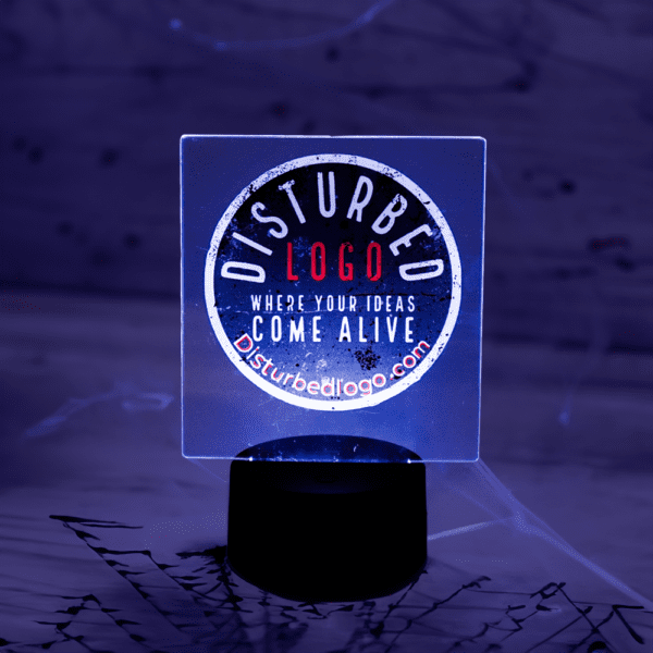 Personalized lamps with custom printing, showcasing branding options #Lamps #BrandVisibility #PersonalizedGifts #PromoLamps #DisturbedLogo