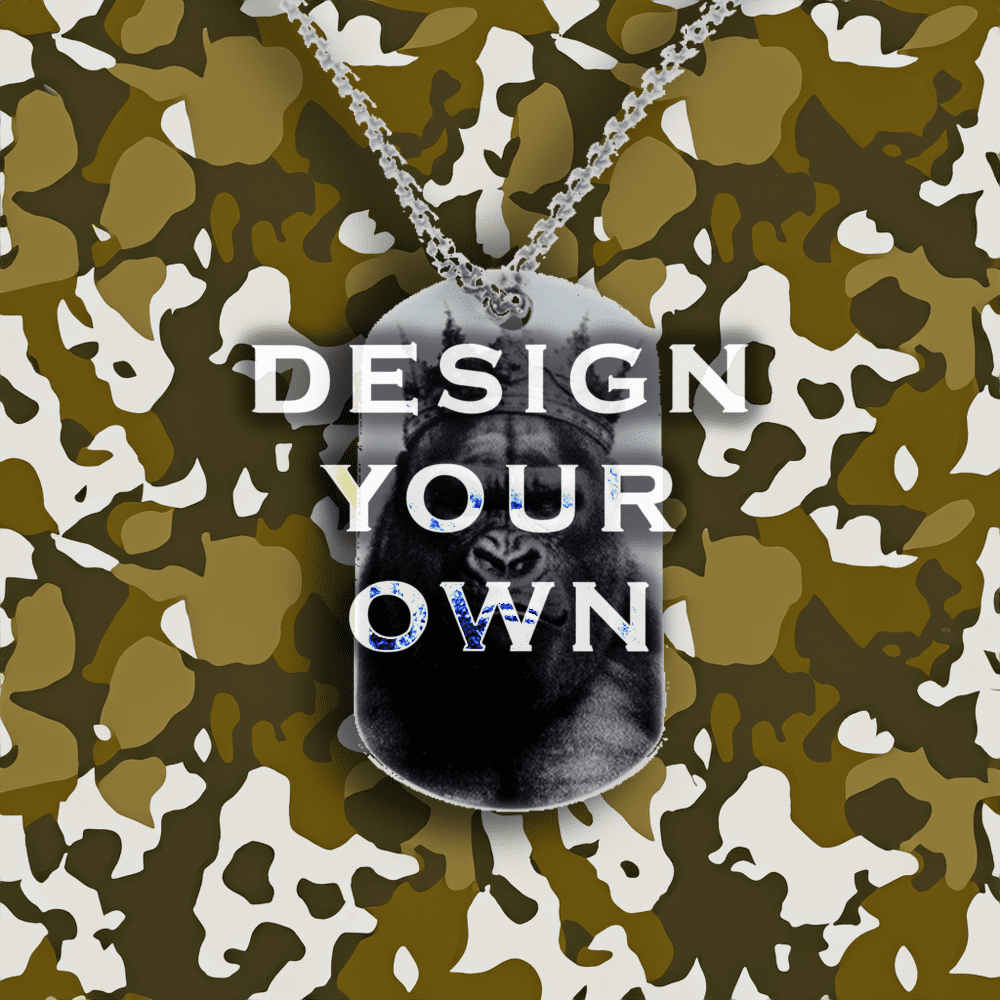 Personalized military style dog tags with custom branding for Disturbed Logo #MilitaryDogTags #PersonalizedGifts #VeteranAppreciation #BrandedDogTags #DisturbedLogo