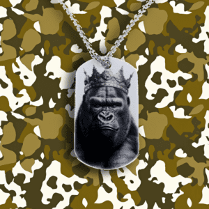 Personalized military style dog tags with custom branding for Disturbed Logo #MilitaryDogTags #PersonalizedGifts #VeteranAppreciation #BrandedDogTags #DisturbedLogo