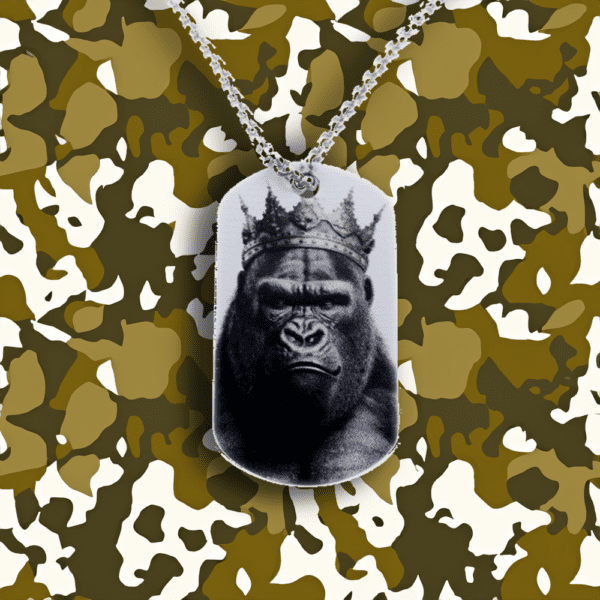 Personalized military style dog tags with custom branding for Disturbed Logo #MilitaryDogTags #PersonalizedGifts #VeteranAppreciation #BrandedDogTags #DisturbedLogo