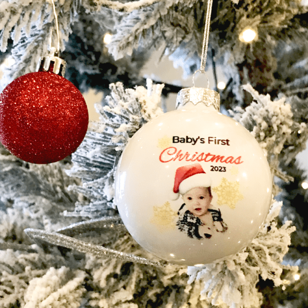 Custom Christmas Ball ornaments featuring branded designs by Disturbed Logo #CustomOrnaments #HolidayPromotions #FestiveBranding #CorporateGiftIdeas #DisturbedLogo
